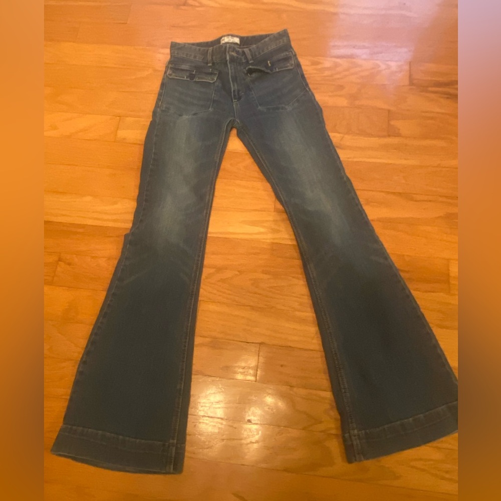 Free People, Size 25, wide leg, low rise jeans